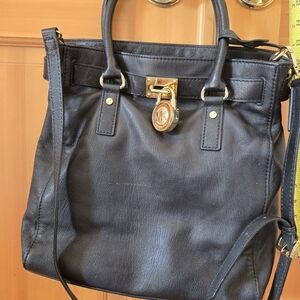 Michael Kors Black Leather Tote Bag